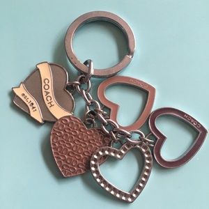 Coach hearts keychain